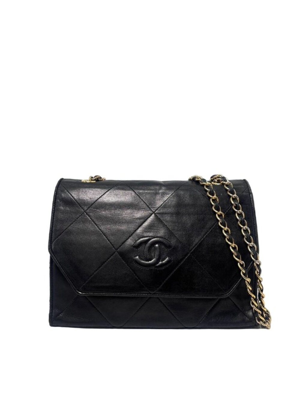 Chanel CC Logo Chain Shoulder Bag Black